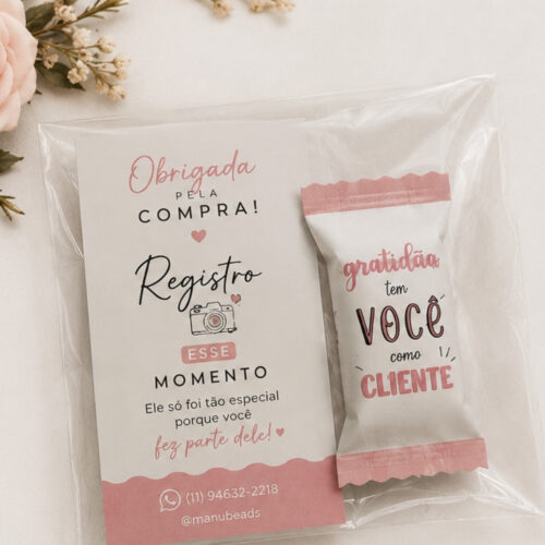 Dolce omaggio personalizzato con cartolina aziendale