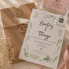 139 Partecipazione di nozze Botanica Kraft