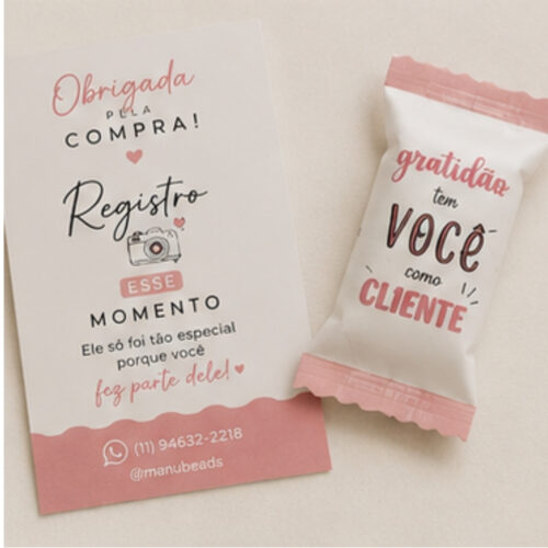 Dolce omaggio personalizzato con cartolina aziendale