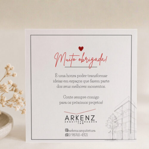 Biglietto di ringraziamento aziendale personalizzato