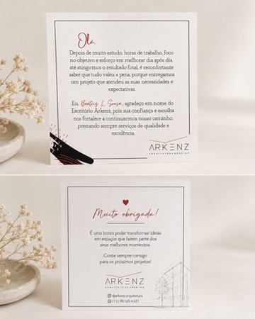 Biglietto di ringraziamento aziendale personalizzato